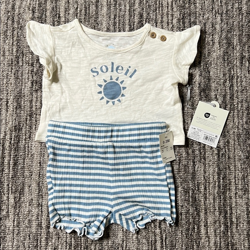 Cloud Island- Girl’s 2 Pieces Set Size 0-3M